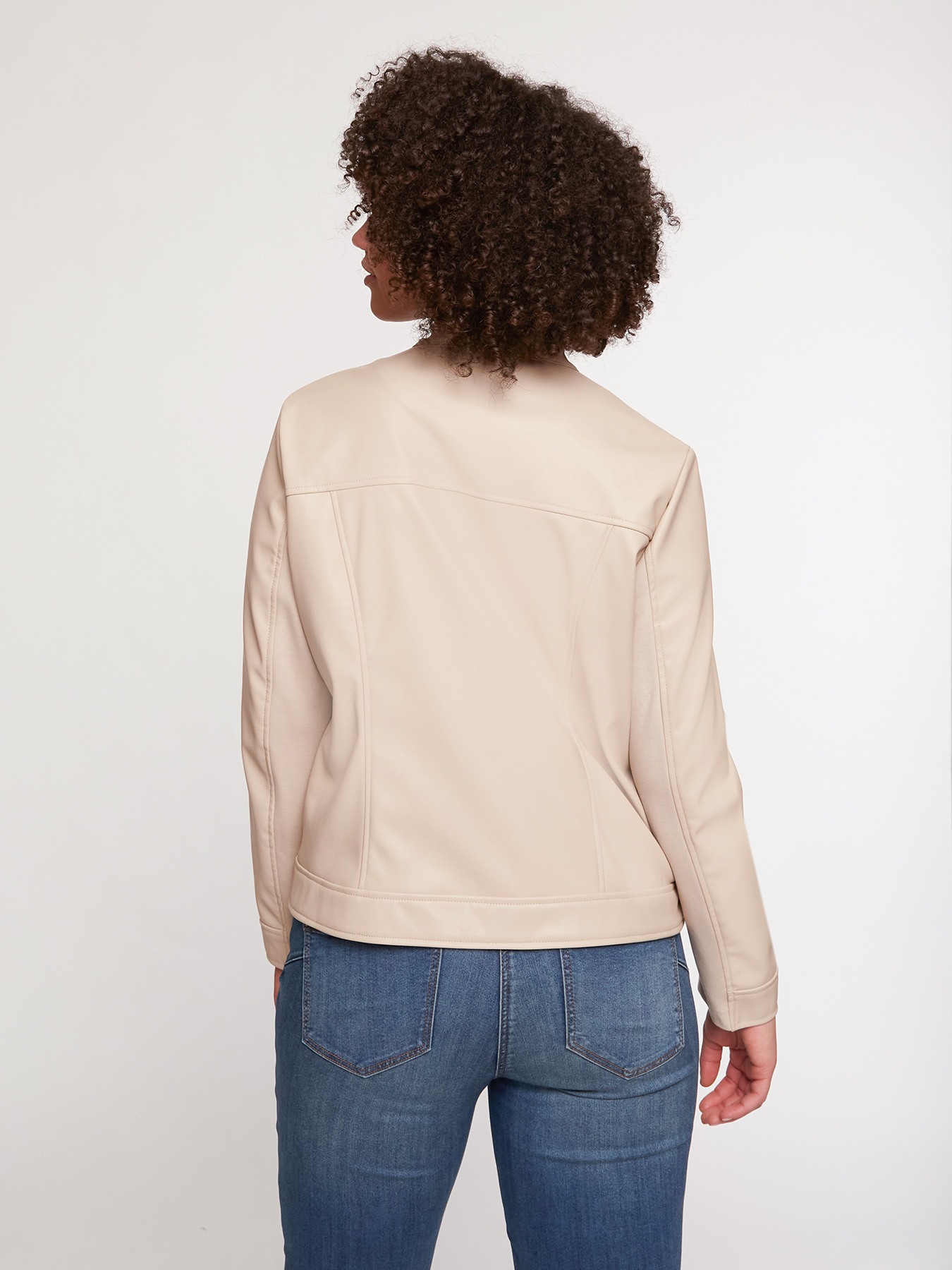 Jacke aus Lederimitat mit Rei&szlig;verschluss image number 1