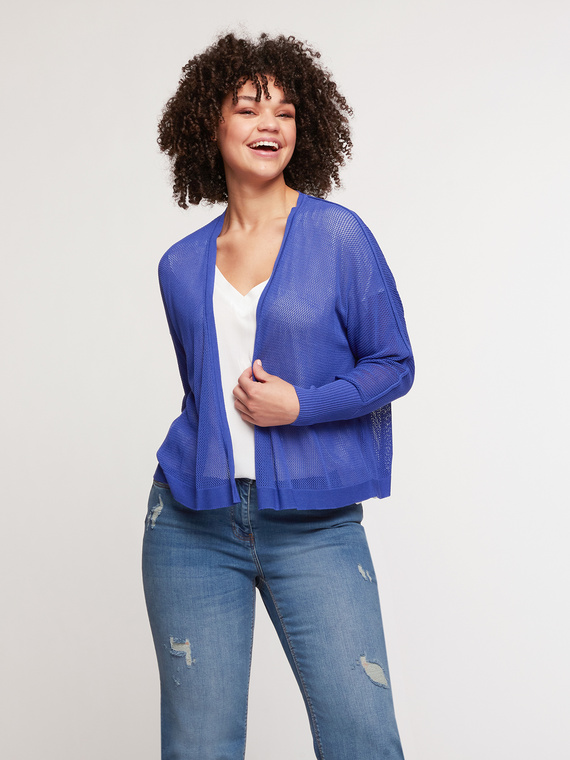 Fiorella Rubino Cardigan corto a rete Donna