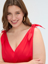 Cotton top with bow knots on the shoulders image number 0