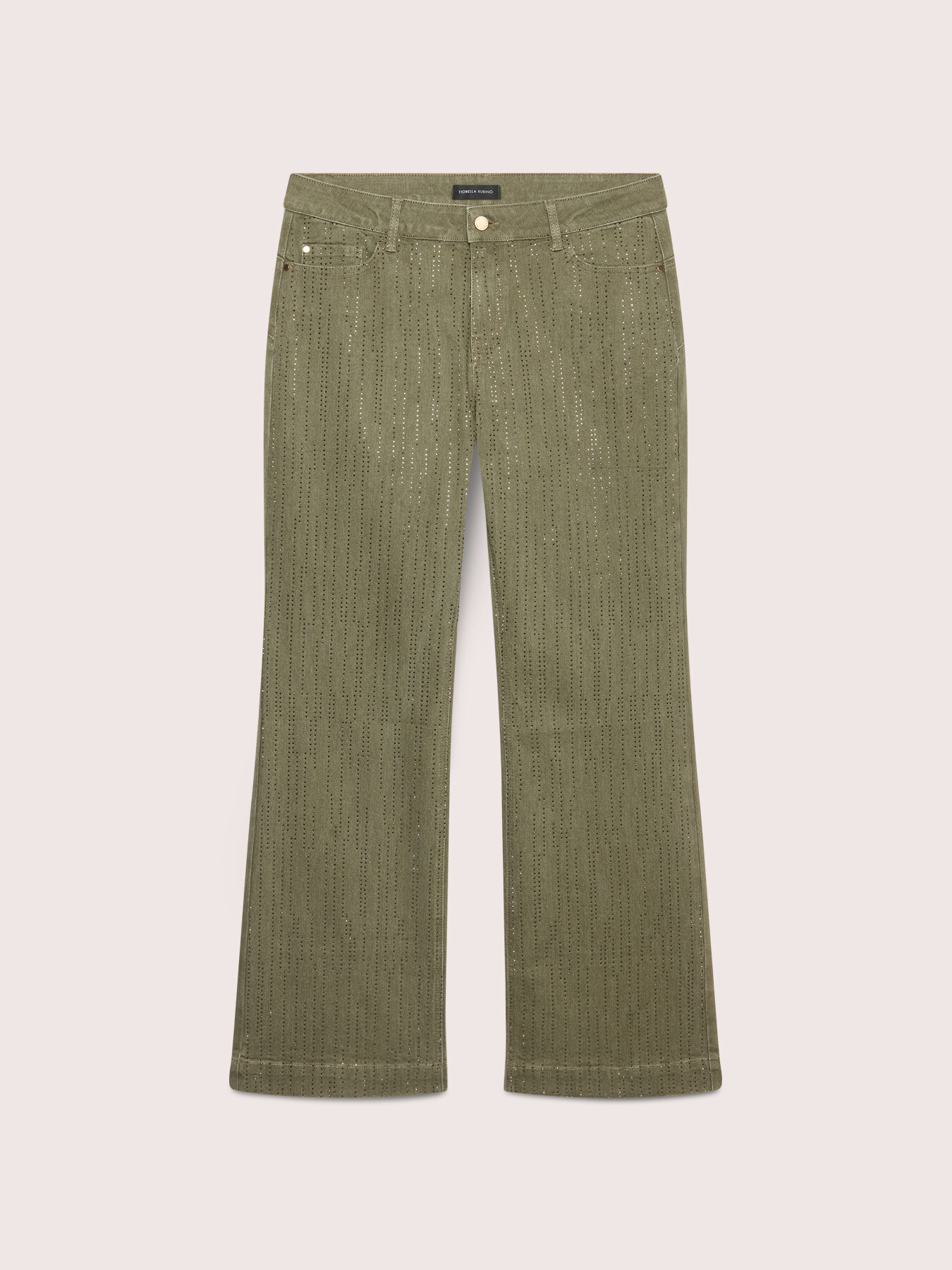Flare denim trousers with appliqu&eacute;s image number 4