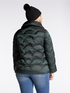 Down jacket with wave top-stitching image number 1