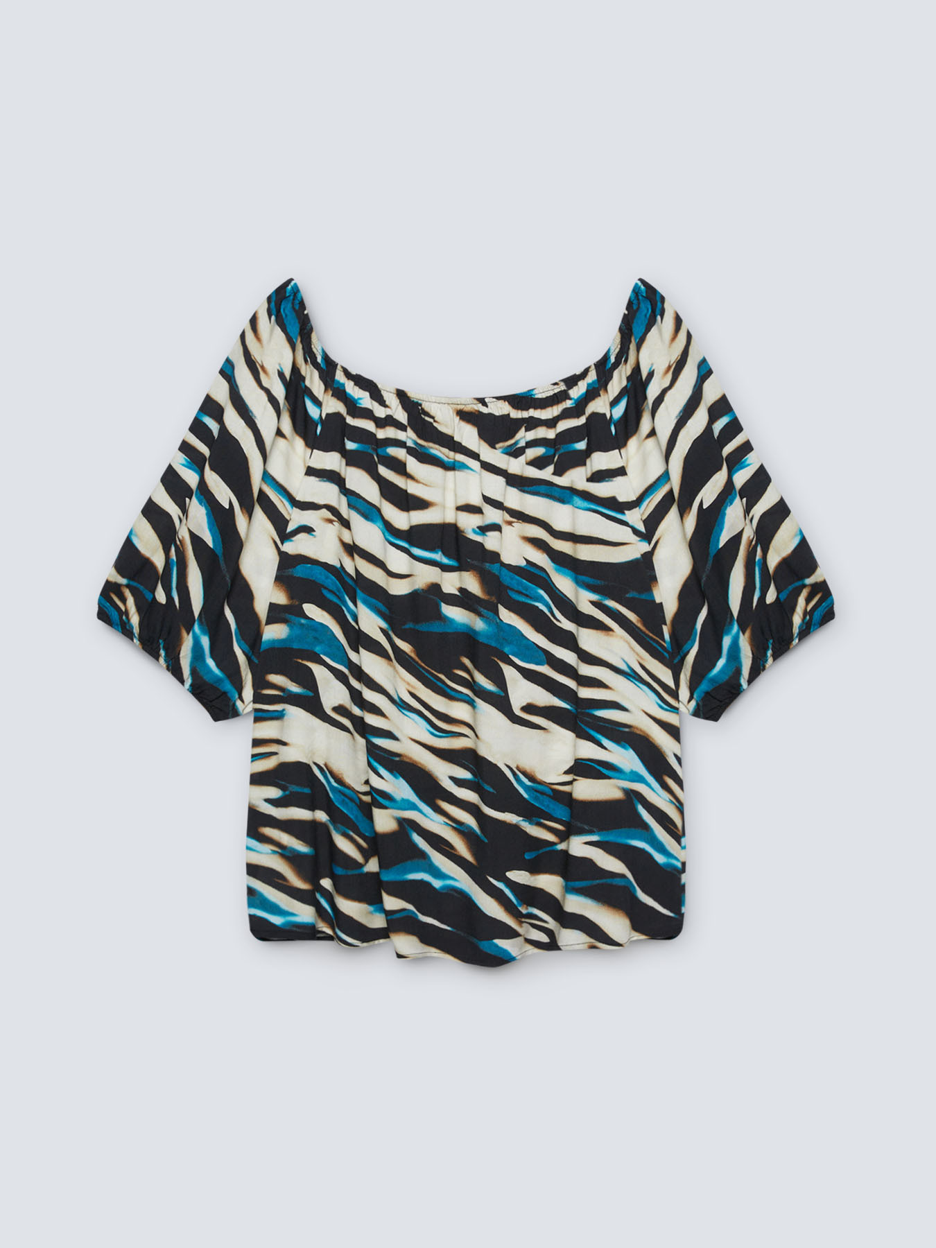 Bedruckte Off-Shoulder-Bluse image number 4