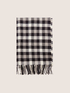 Black and white chequered scarf image number 1