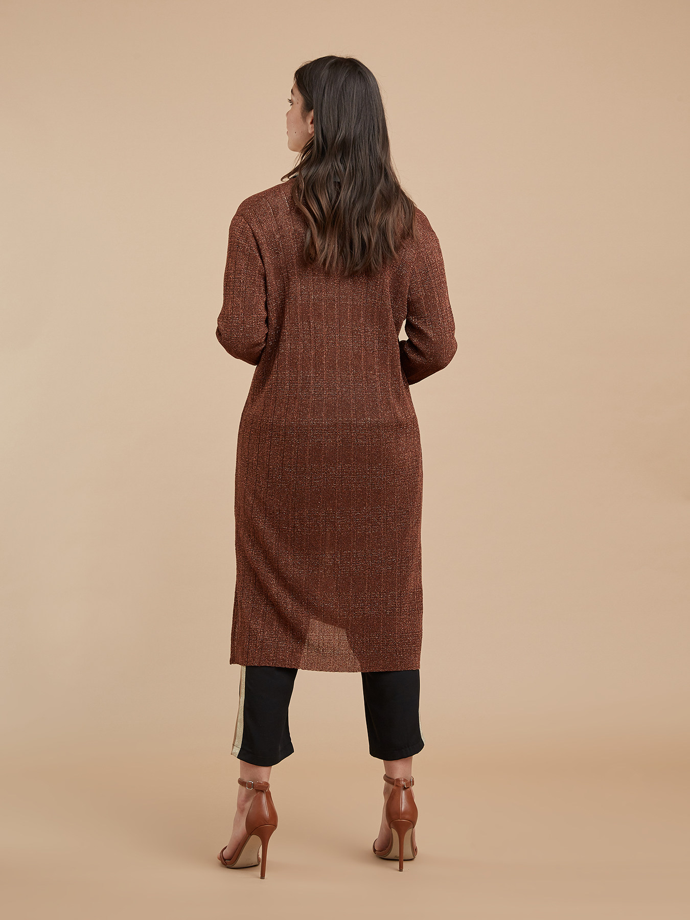 Cardigan lungo lurex image number 1