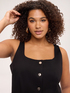 Square neckline corset top in Milano stitch image number 3
