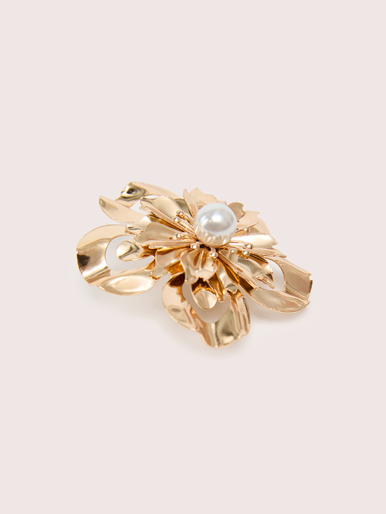Golden flower brooch image number 3
