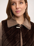 Long plush gilet image number 3