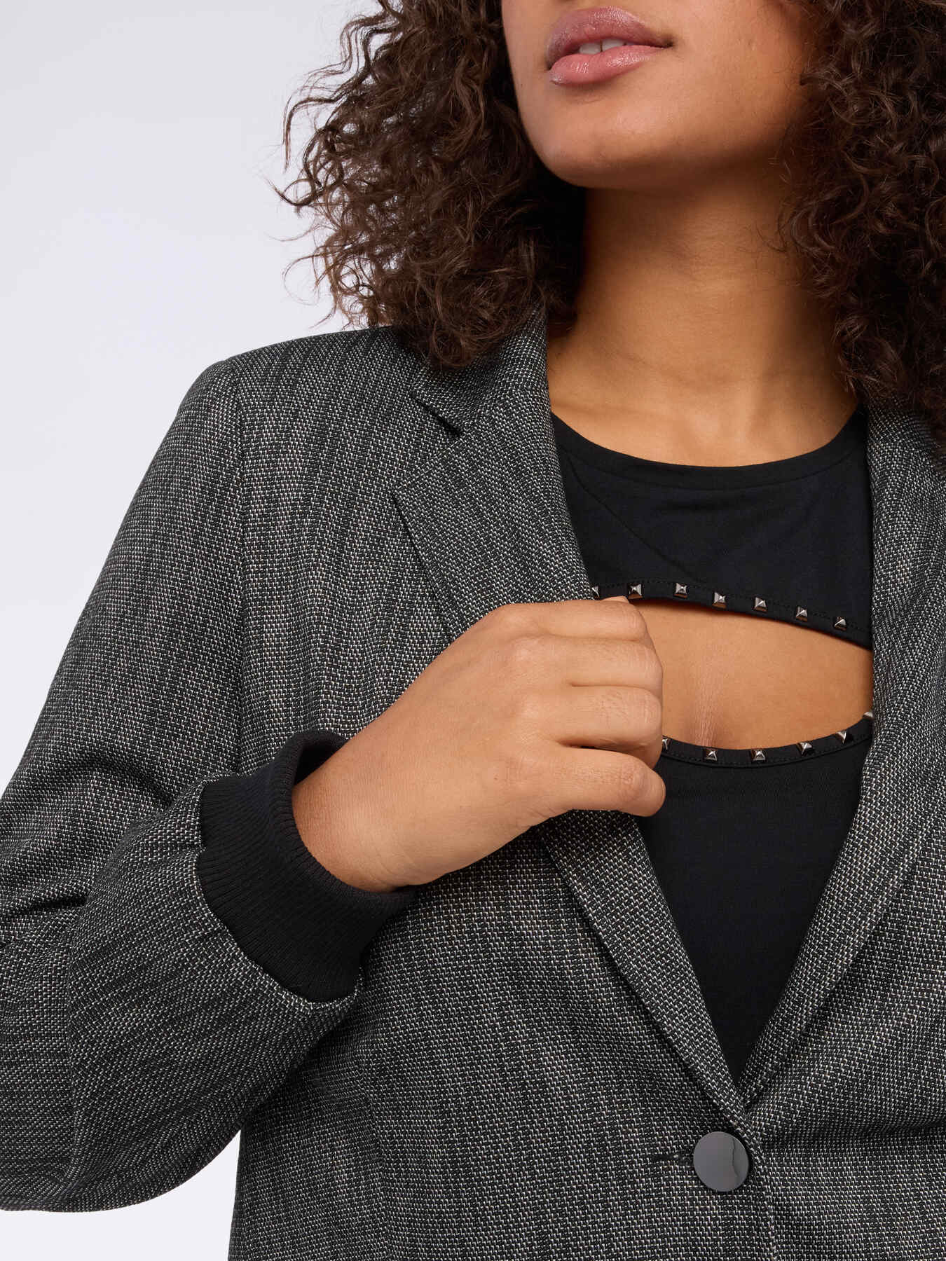 Blazer con polsini a constrasto image number 4