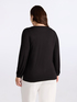 Long-sleeved satin and jersey T-shirt image number 1