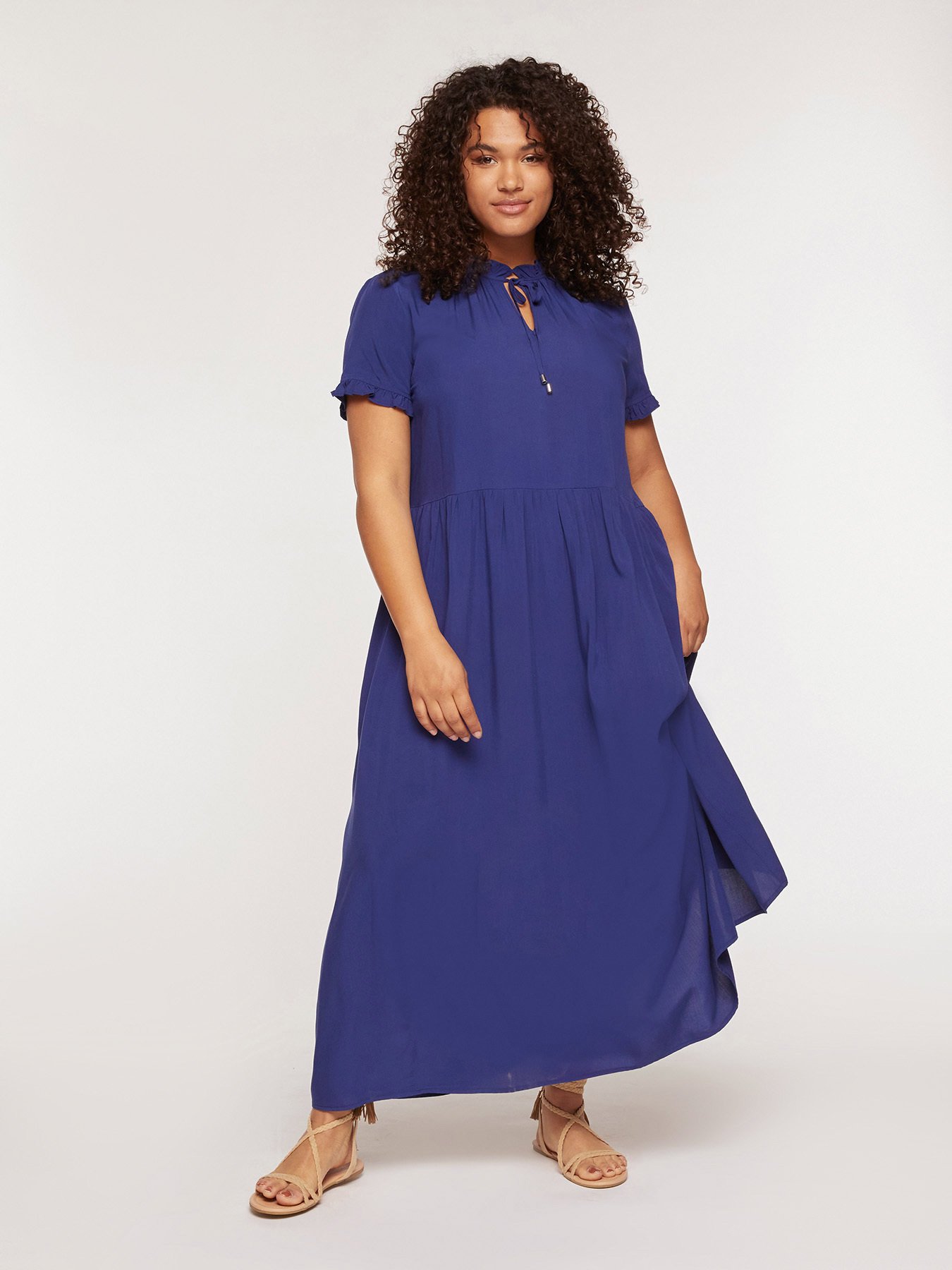 Vestito lungo in viscosa image number 1