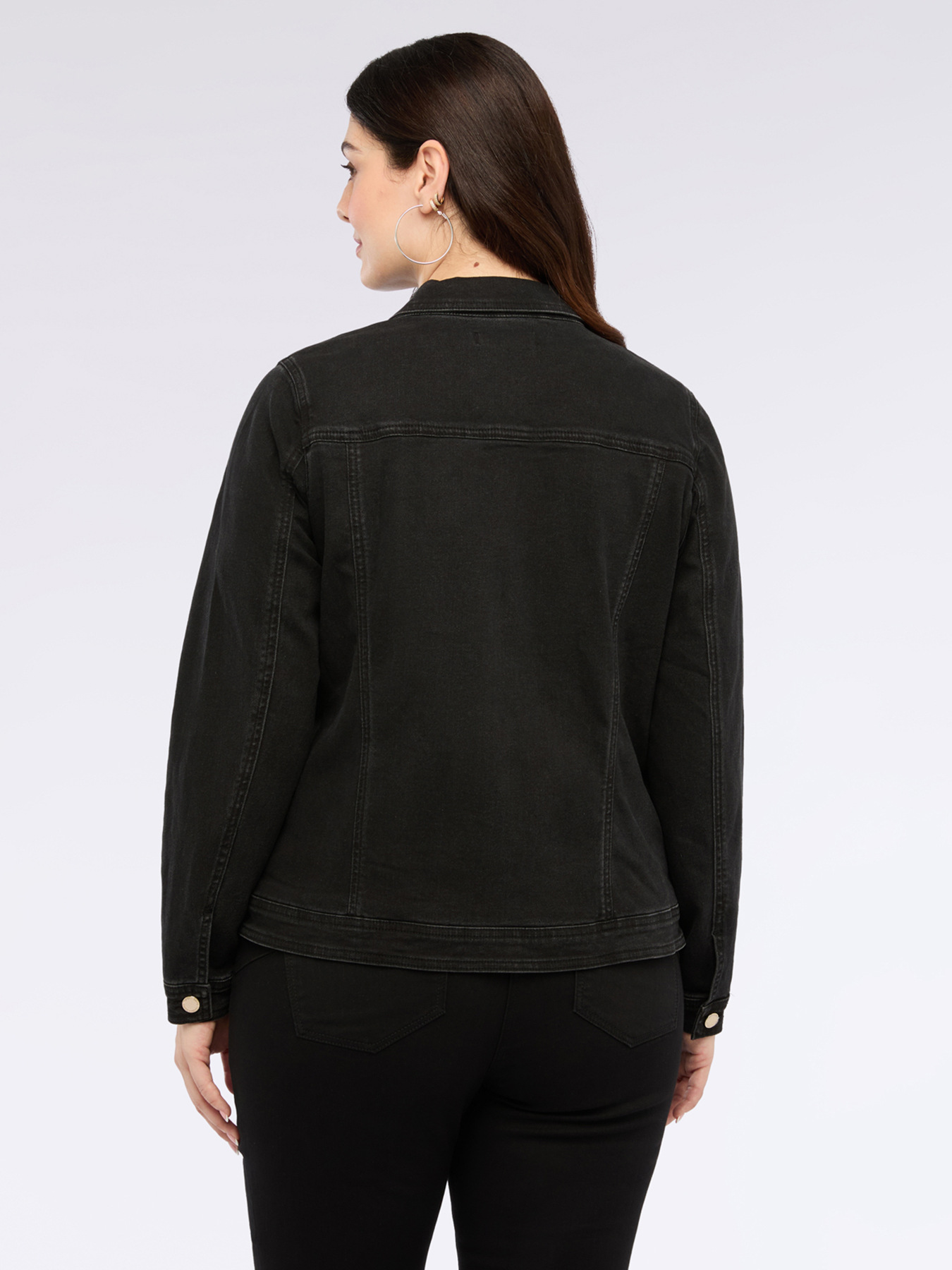 Giubbotto denim con zip e tasche image number 1