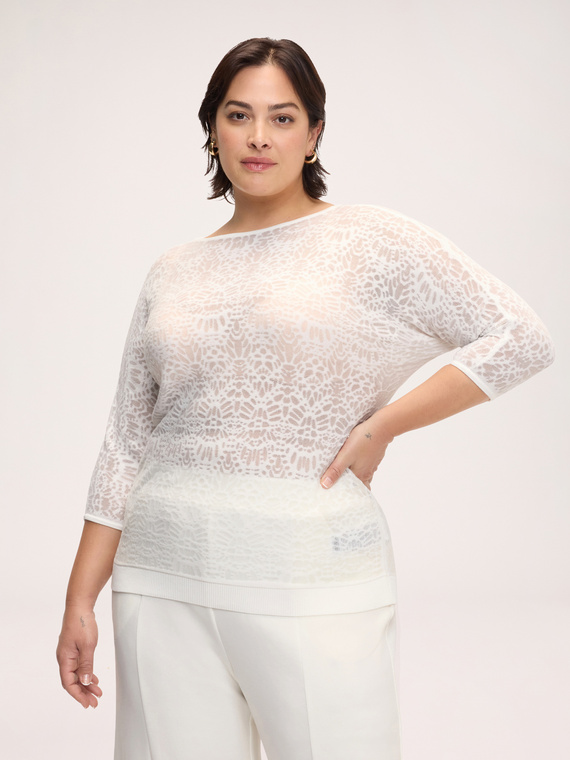 Pull avec motif dentelle