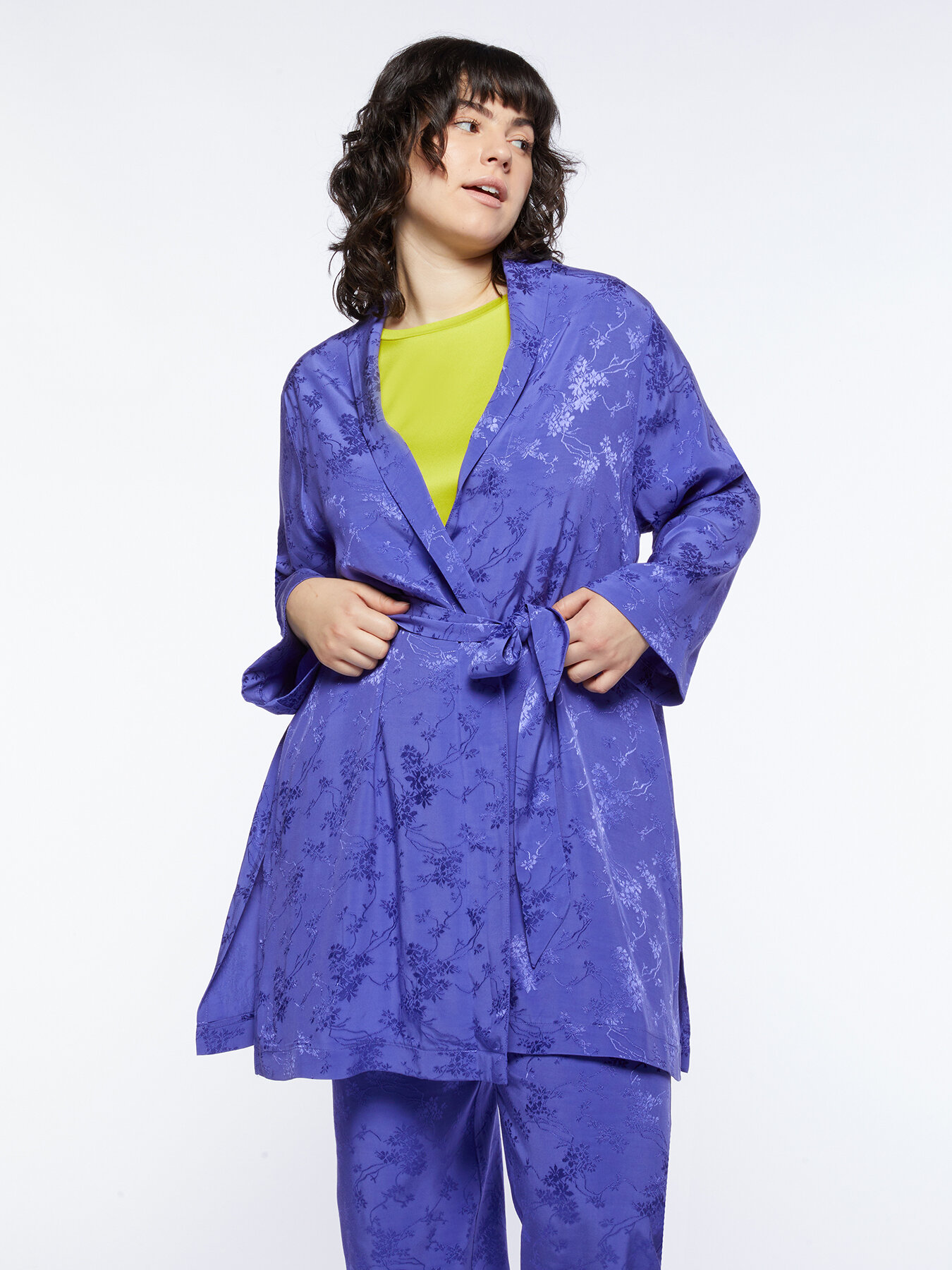 Jacquard fabric kaftan image number 0