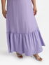 Robe longue sans manches en lin avec volant dans le bas image number 2