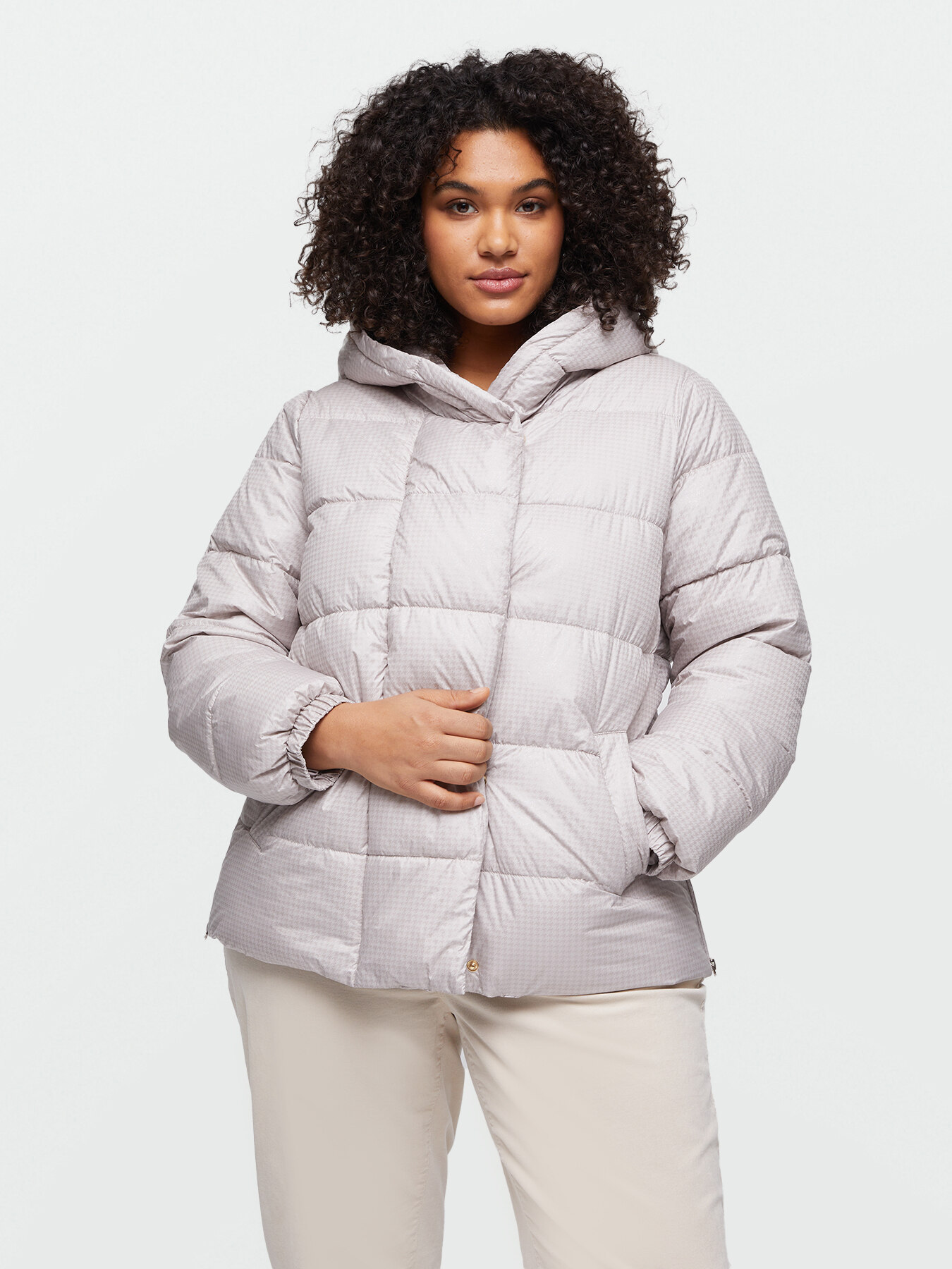 Printed down jacket with Sorona® Aura padding image number 2