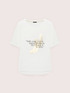 T-shirt en coton avec inscription et imprim&eacute; image number 4