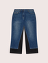Cropped Jeans with two-tone detail image number 4
