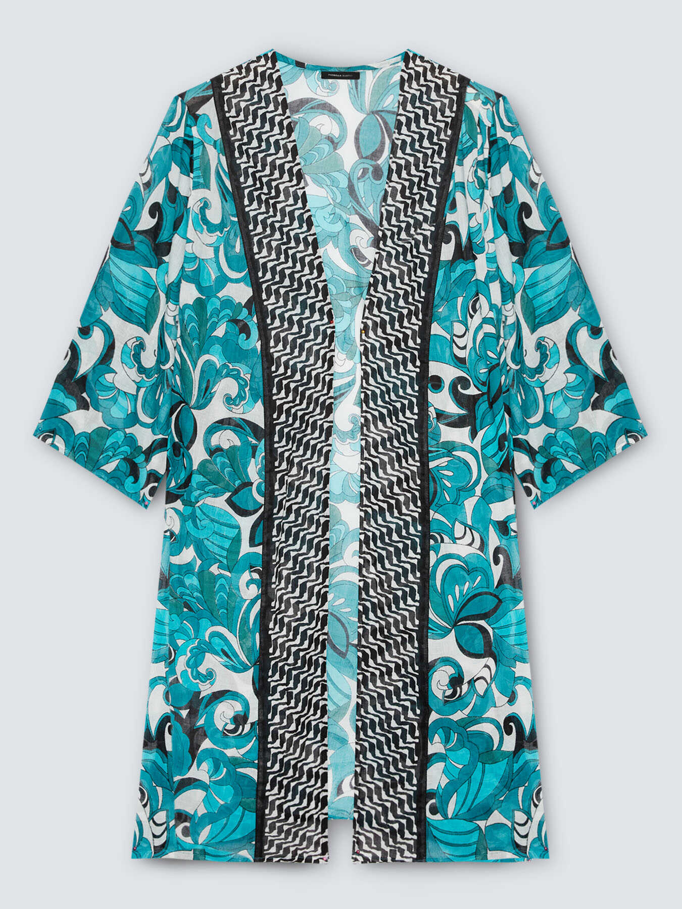 Caftano in voile di cotone stampato image number 4