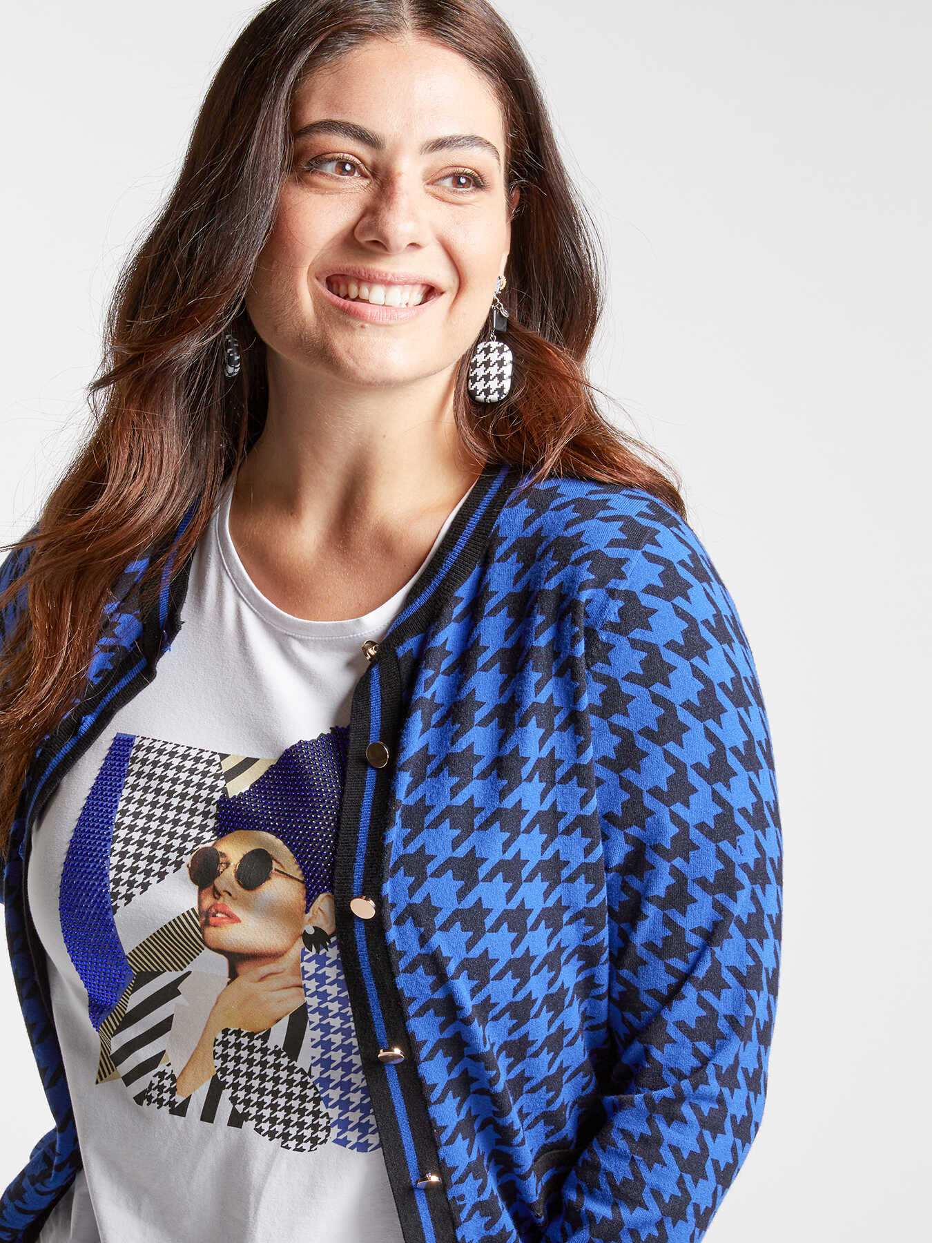 Houndstooth cardigan image number 2