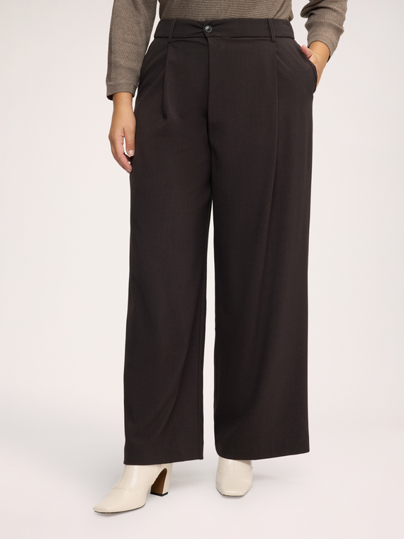 Wide-leg trousers with wrap closure