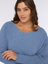 Viscose blend sweater with boat neckline image number 2
