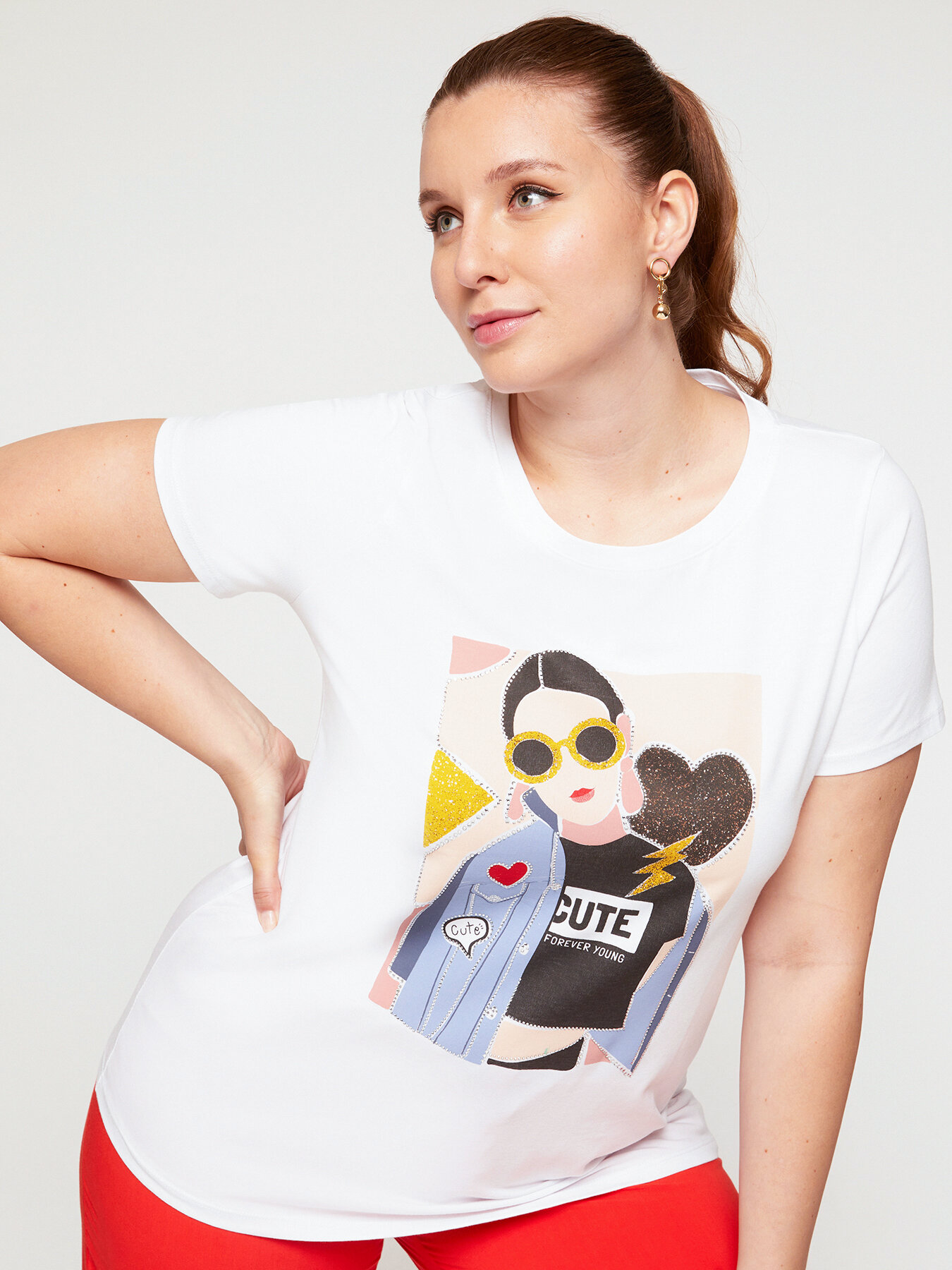 T-shirt con illustrazione image number 2