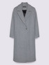 Long coat in wool blend fabric image number 4