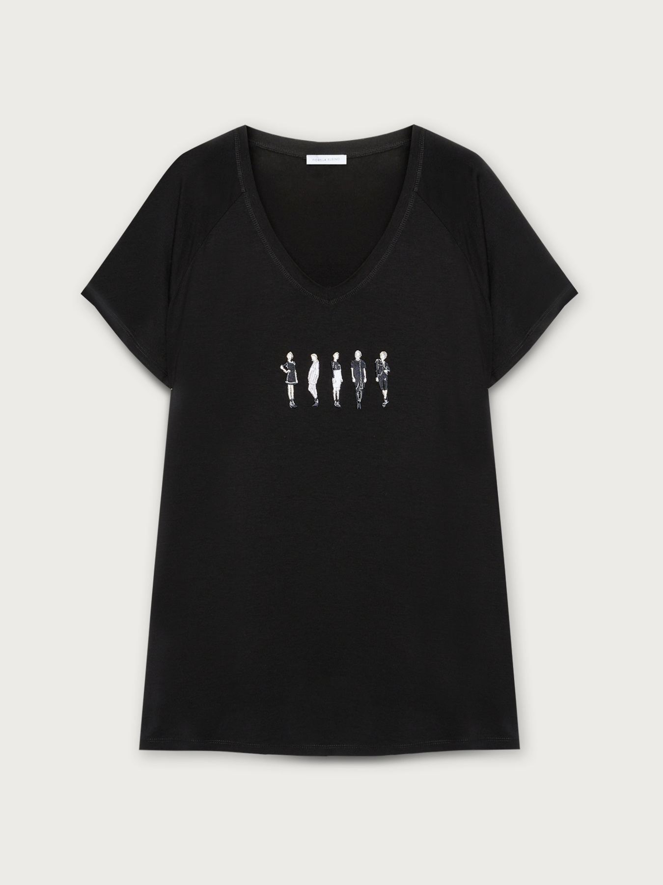 T-shirt con ricamo davanti image number 3