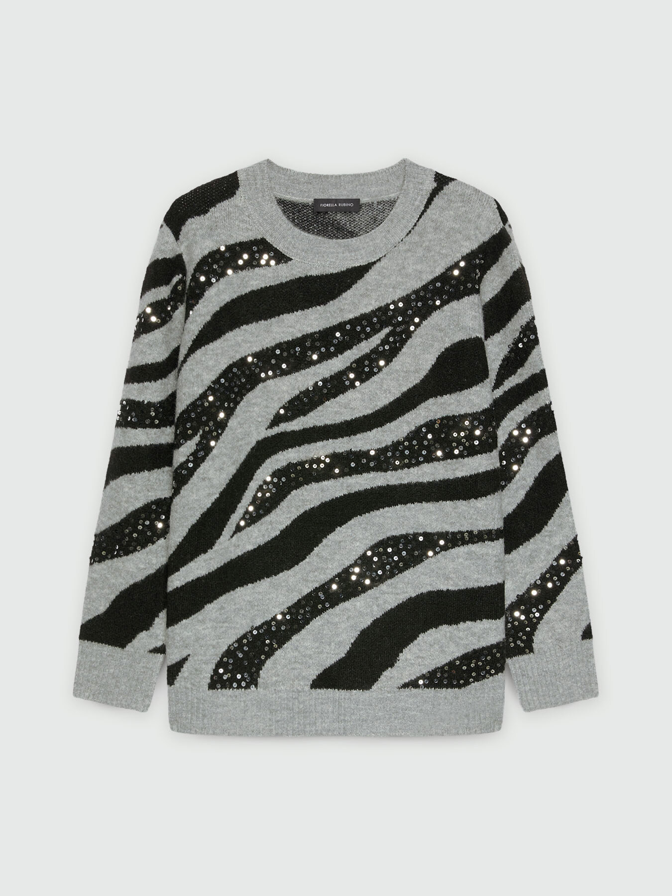 Animal pattern sweater with embroidery image number 5