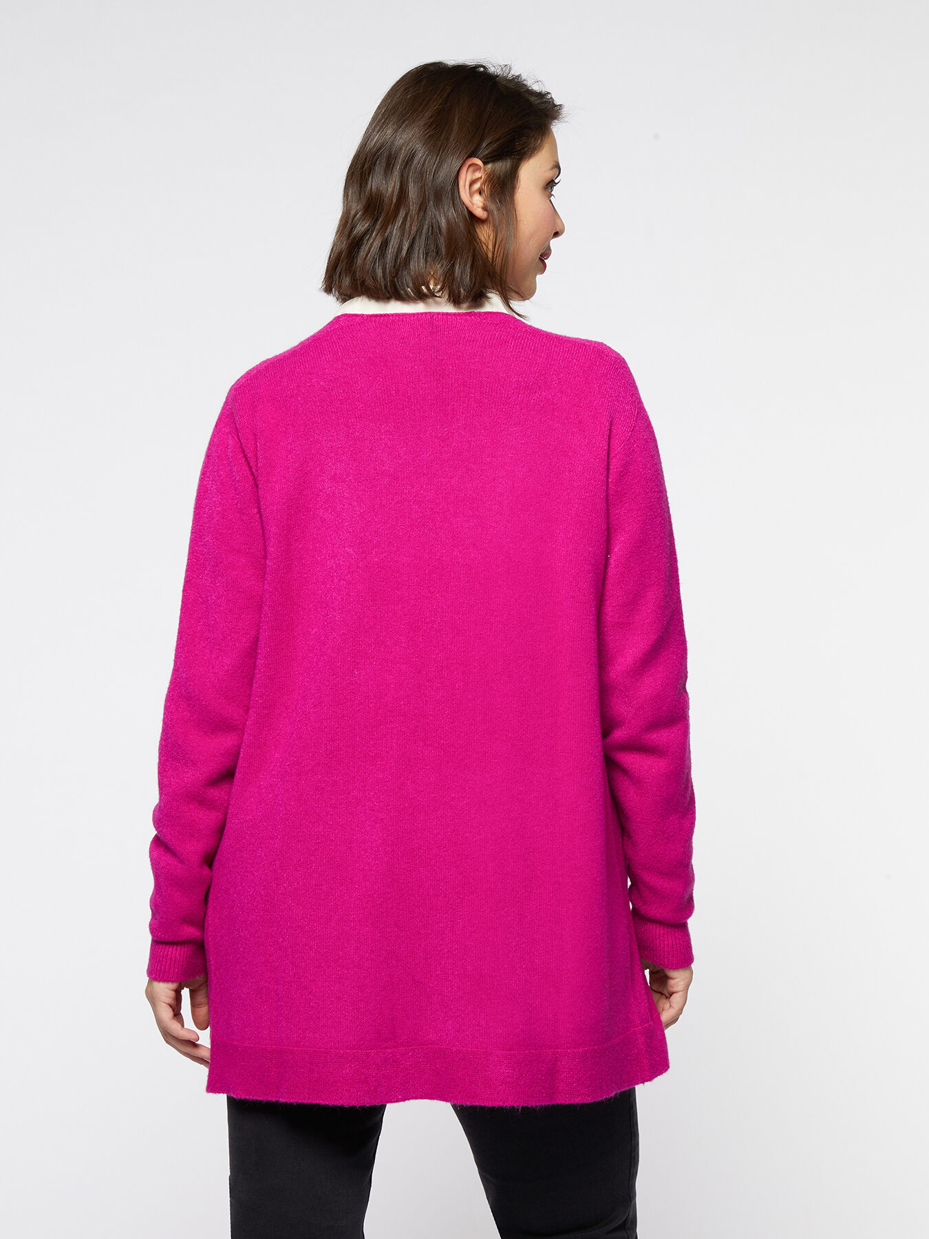 Long open front cardigan image number 1