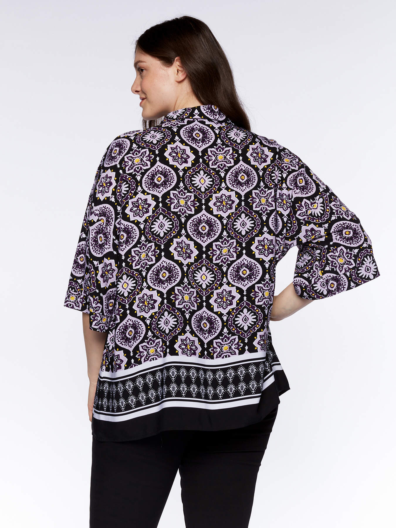 Majolica print viscose blouse image number 1