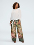 Wide Leg Pants in stretch satin image number 2