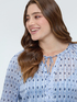 Blouse en tissu lurex avec imprim&eacute; image number 3