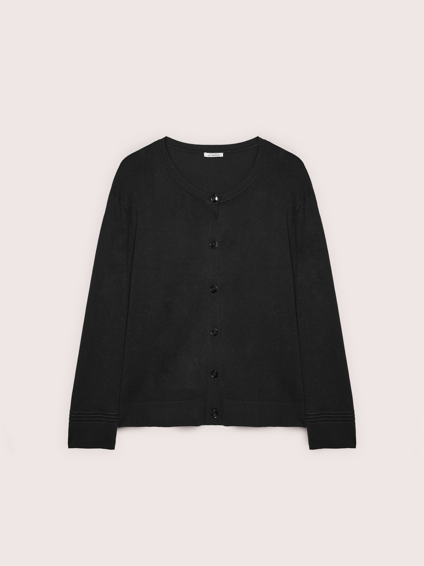 Viscose blend cardigan with round neckline image number 4