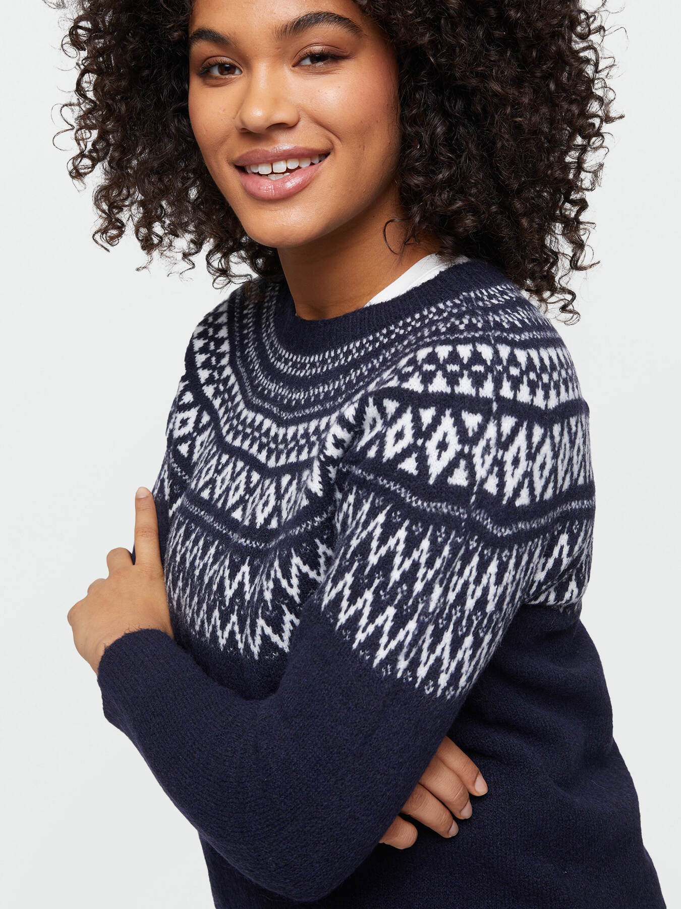 Pull jacquard &agrave; motifs fair isle image number 3