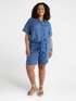 Short linen and cotton jersey trousers image number 0