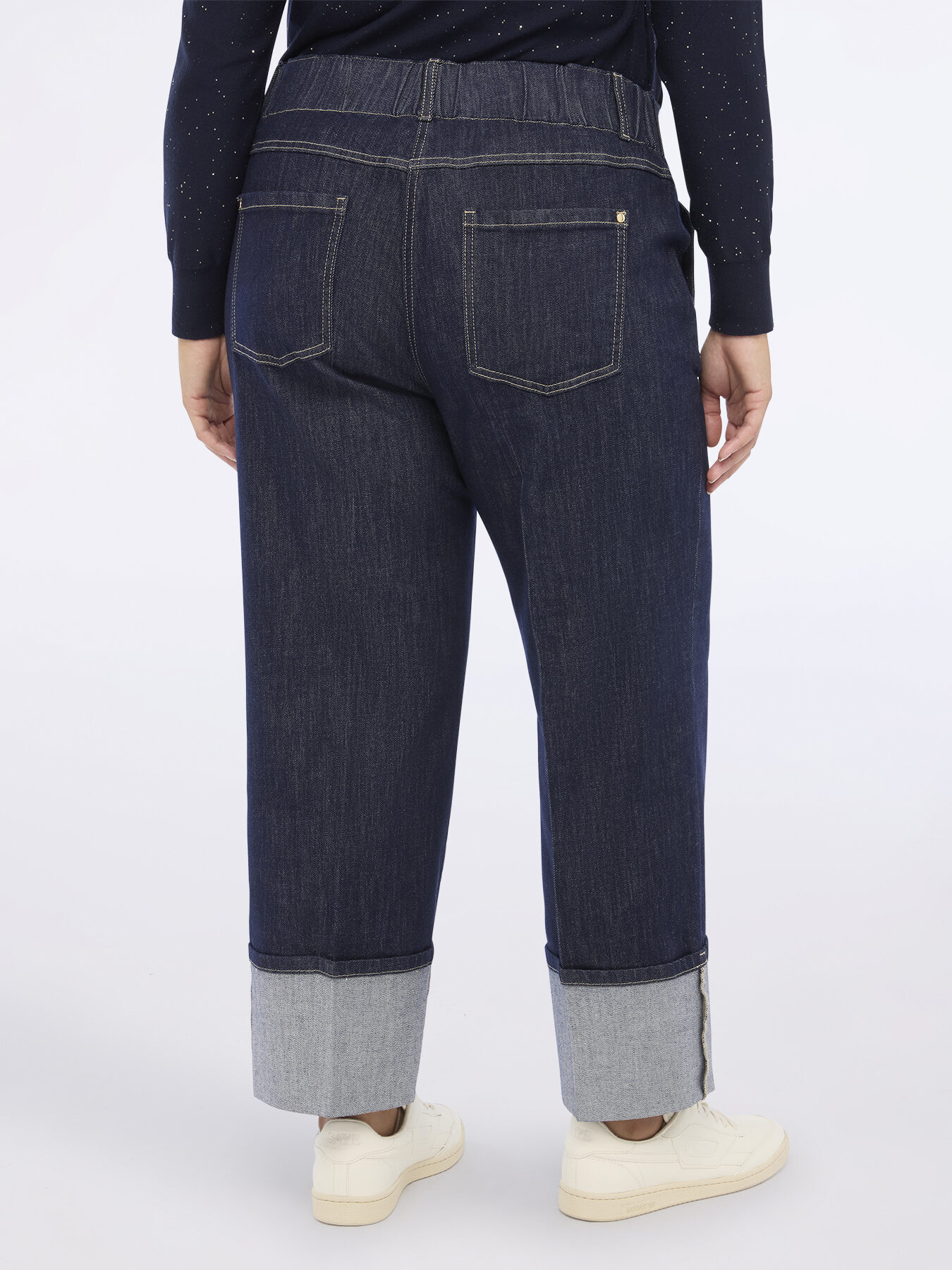 Cropped-Jeans mit gro&szlig;em Aufschlag image number 2