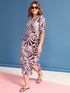 Midi dress with print and knot image number 4