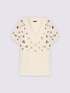 T-shirt in jersey di cotone con paillettes animalier image number 4