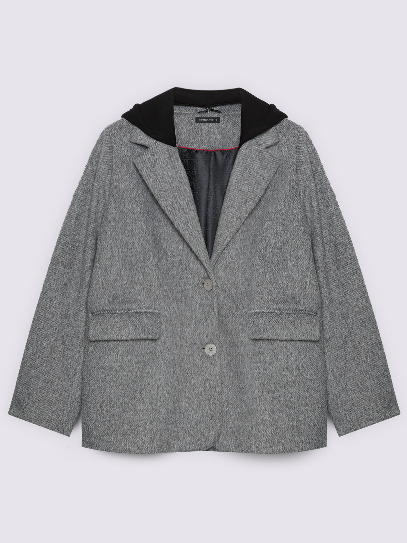 Chaqueta de mezcla de lana con capucha desmontable image number 4