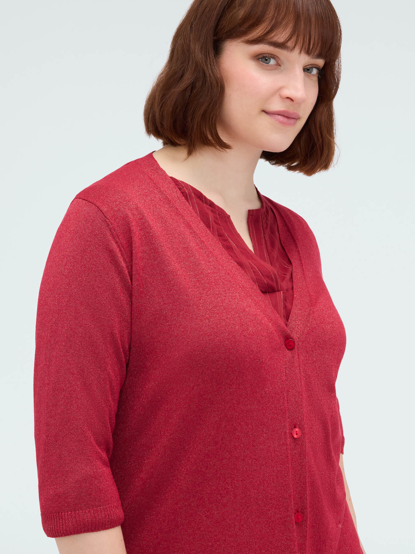 Long cardigan in viscose blend image number 3