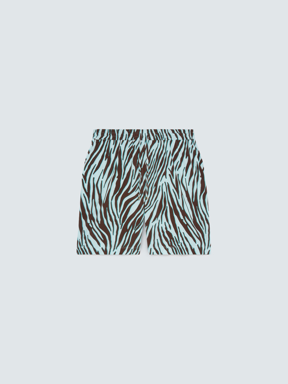 Zebra-print jersey shorts