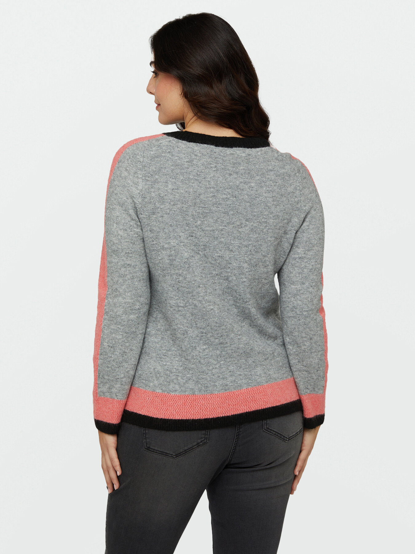 Sweater with colourful trims image number 1