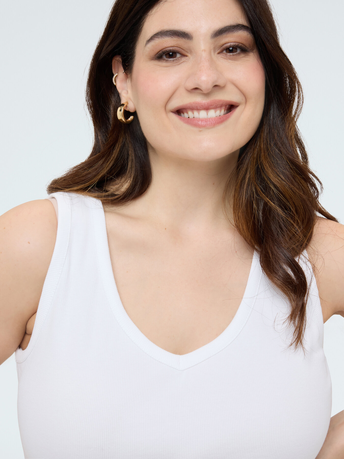 Jersey top with V-neck image number 2