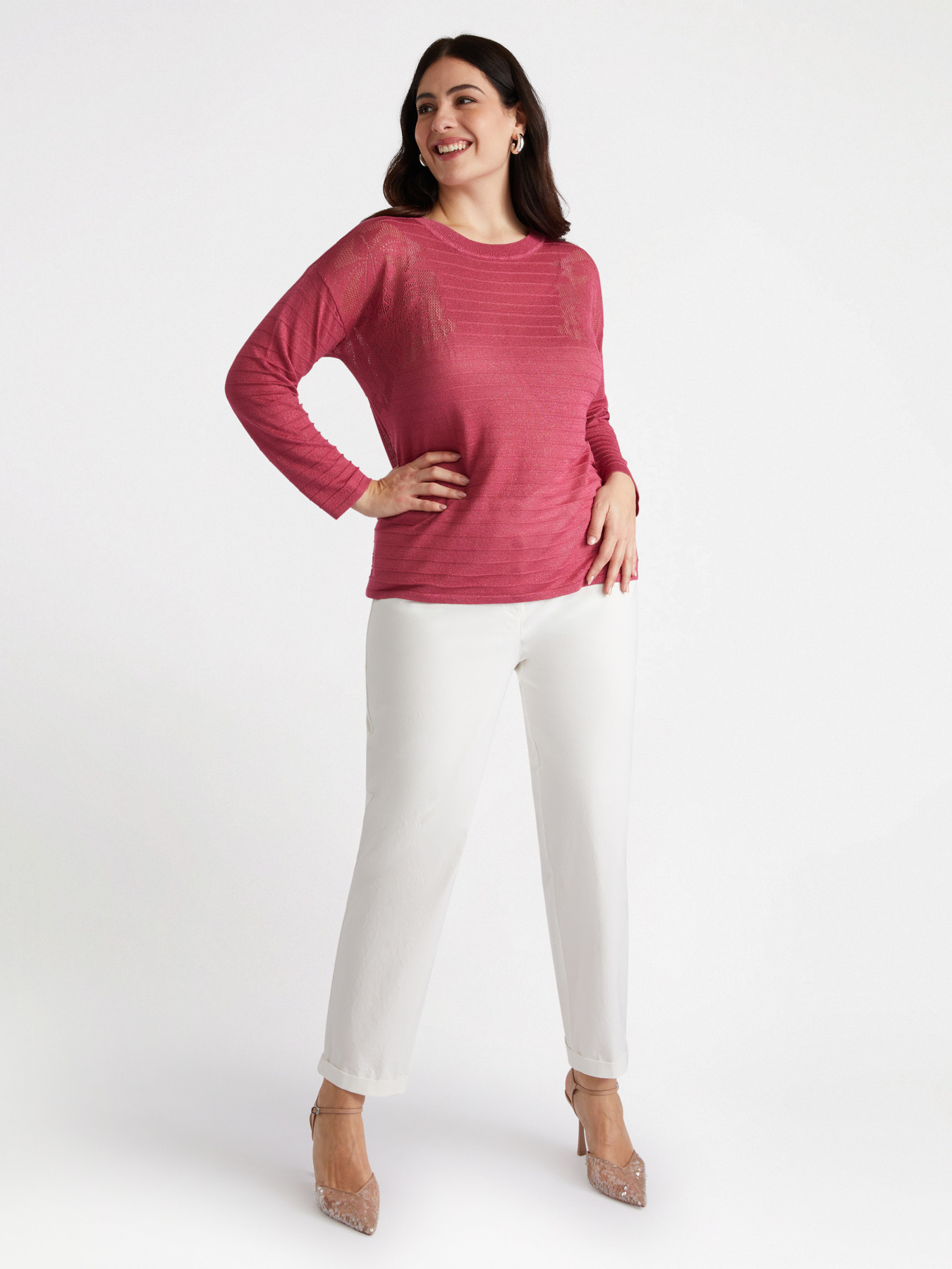 Pull avec dessin &agrave; fleurs image number 3