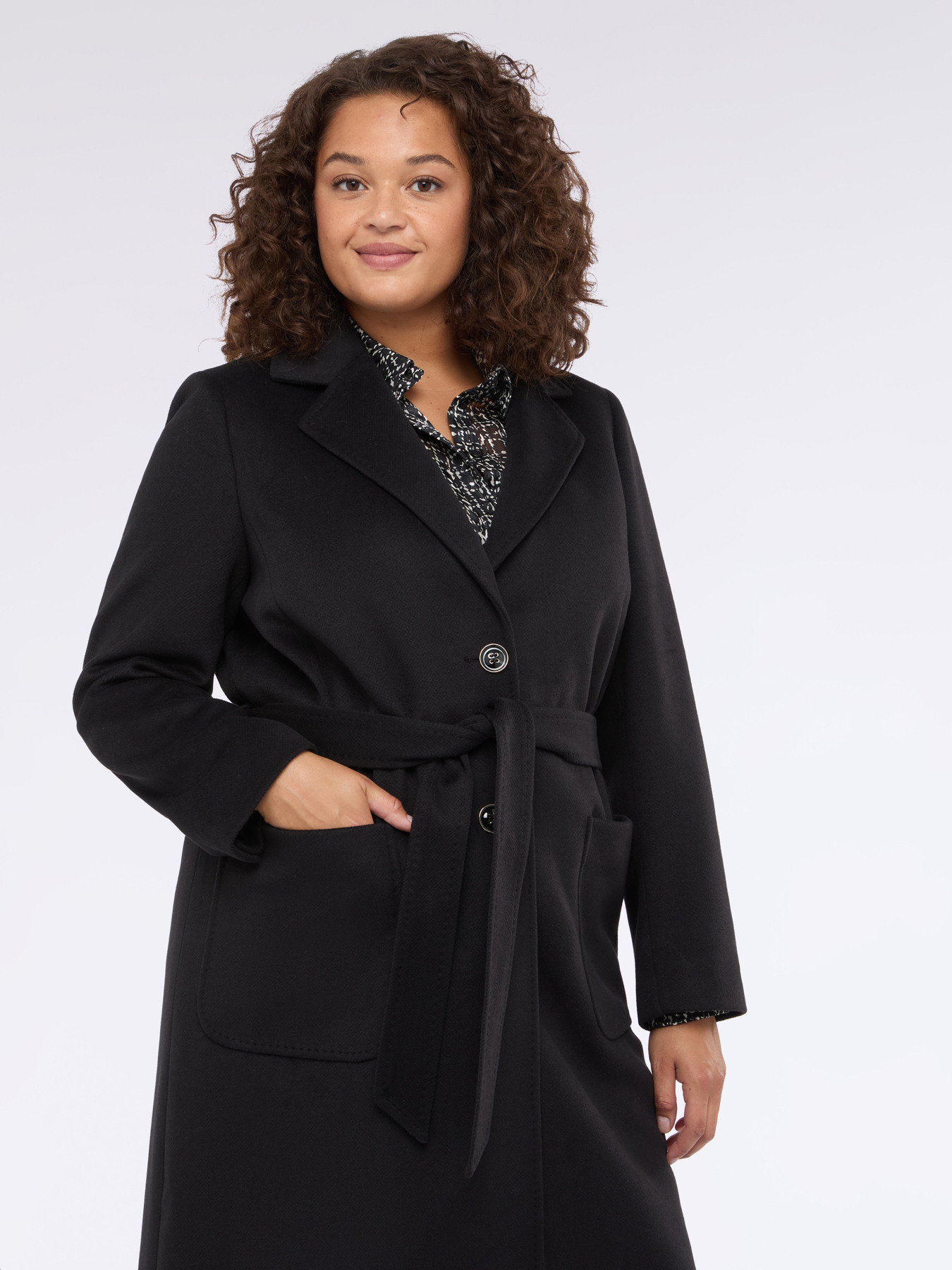 Manteau long avec ceinture image number 3