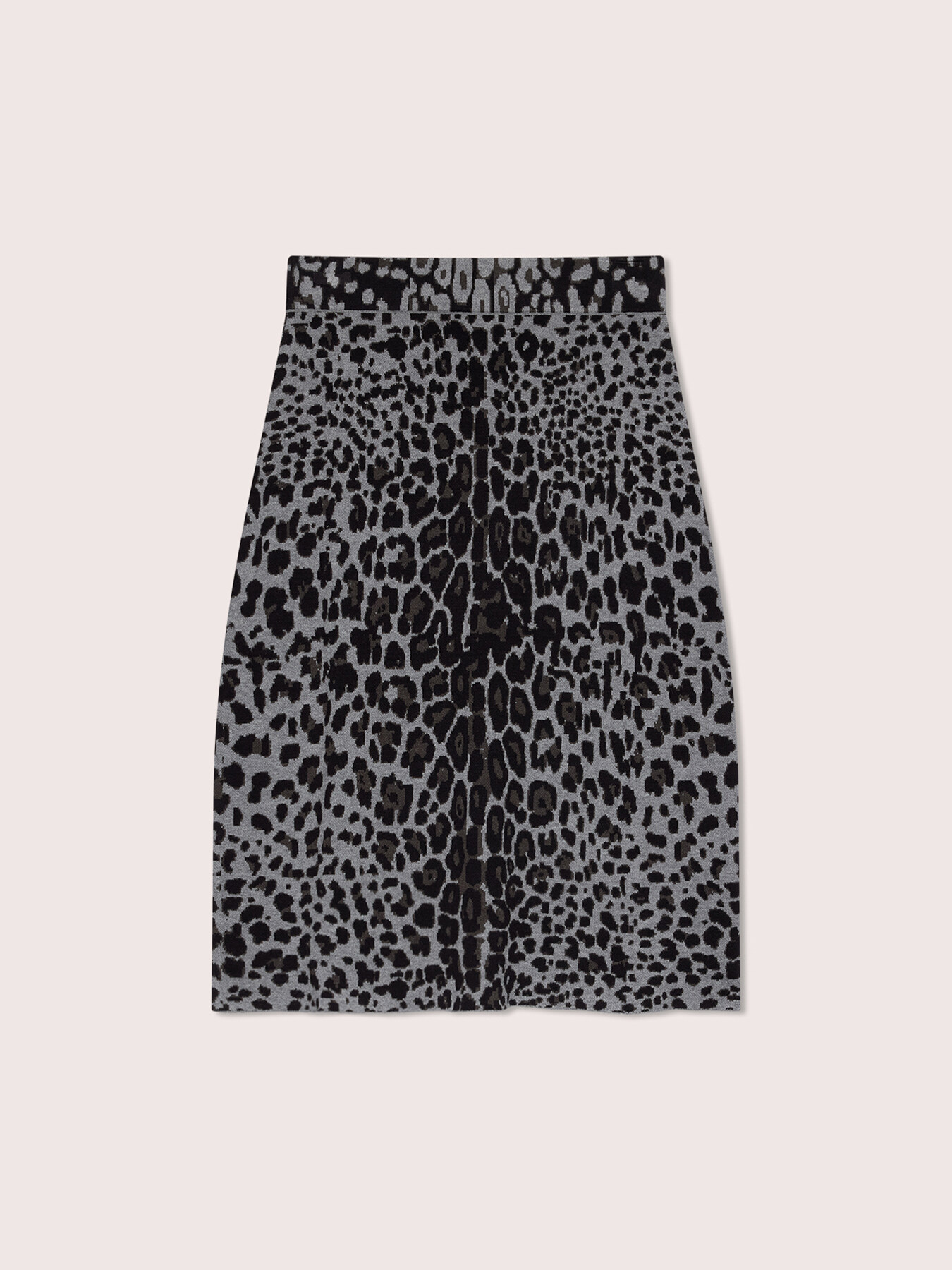 Animal-print knit pencil skirt image number 4