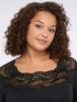 Long sleeve T-shirt with lace insert image number 2
