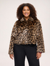 Kurze Jacke aus Animalprint-Pl&uuml;sch image number 0