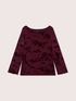 Tulle T-shirt with flock embroidery image number 4